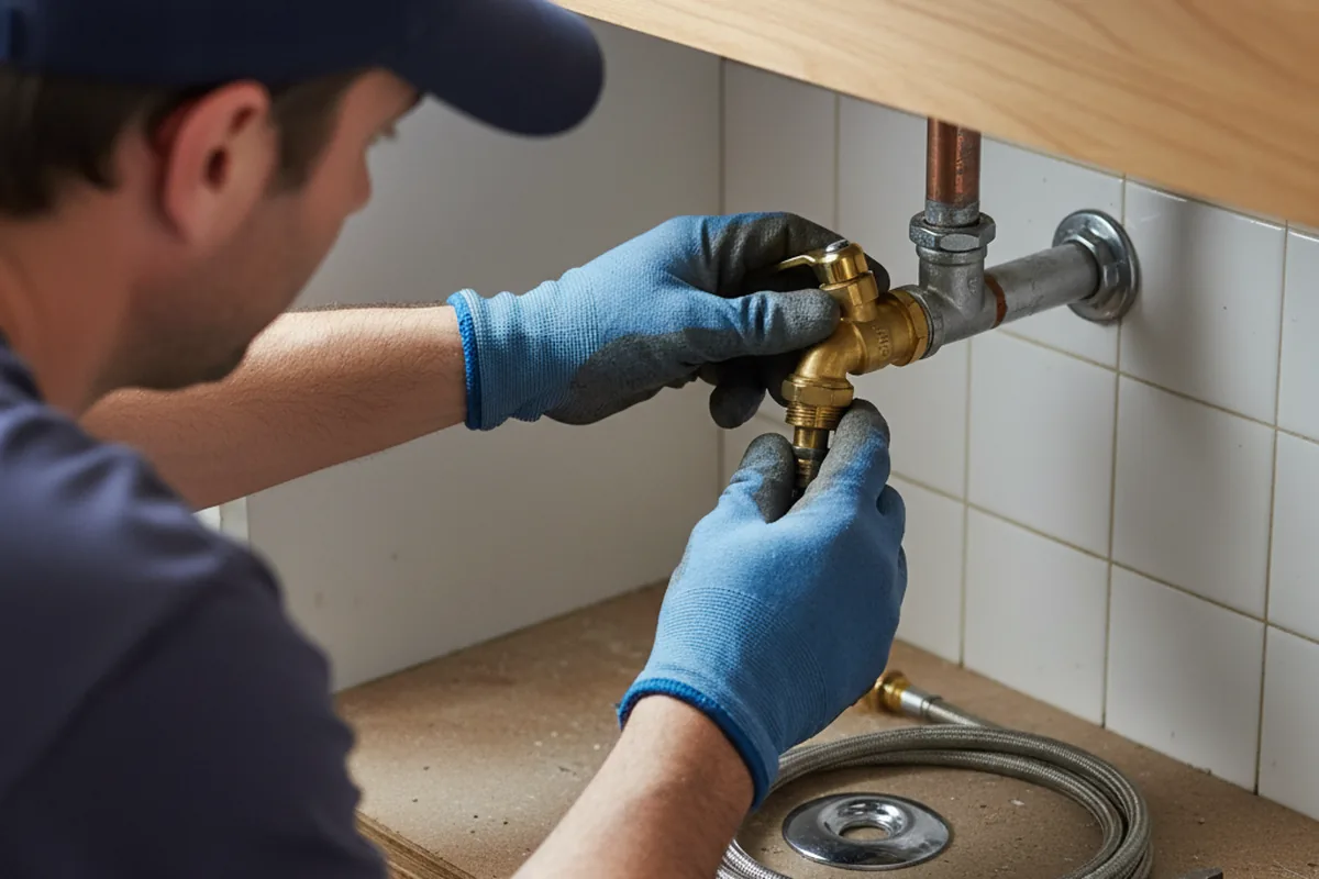 Shutoff valve and fitting work during Emergency Plumbing in Bernardston